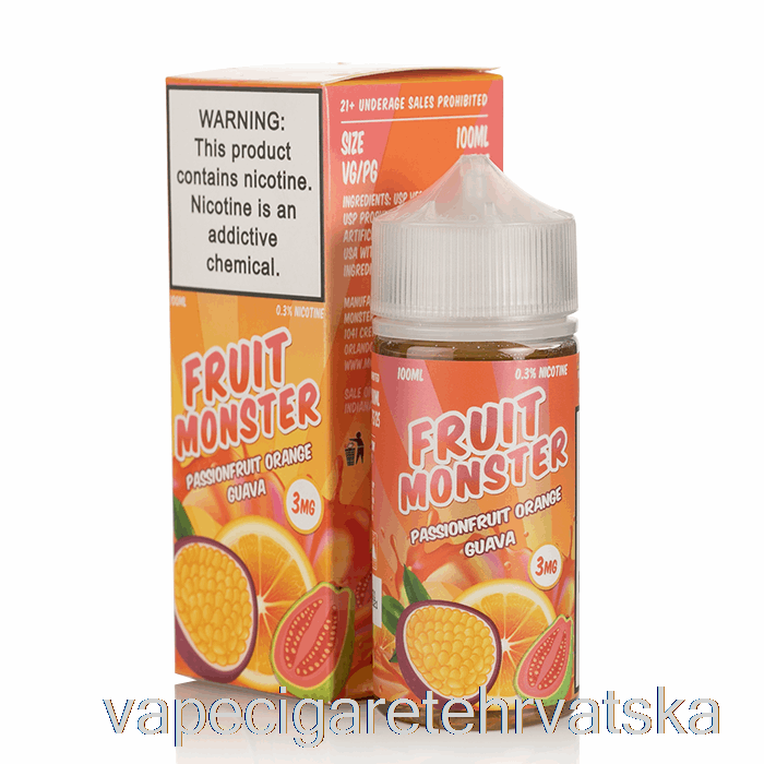 Vape Hrvatska Passionfruit Naranča Guava - Fruit Monster - 100ml 0mg